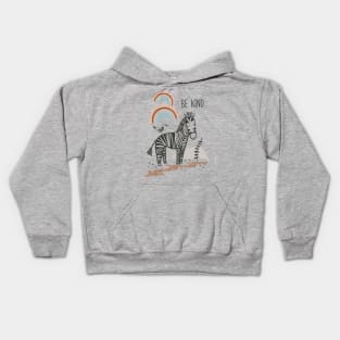 Be Kind Zebra - Safari Collection Kids Hoodie